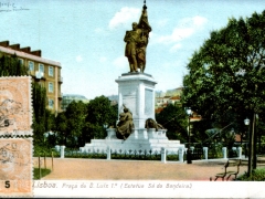 Lisboa Praca de D Luiz 1 Estatua Sa da Bandeira