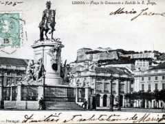 Lisboa Praca do Commercio e Castello de S Jorge