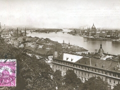 Budapest Blick auf die Margaretheninsel und Parlament