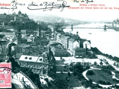 Budapest Teilansicht der Ofener Seite mit der kgl Burg