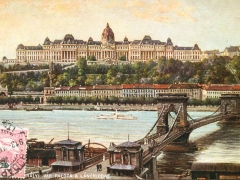 Budapest königl. Palais mit der Kettenbrücke