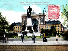Budapost Ostbahnhof mit Baross Denkmal