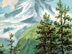Landschaft Berg Künstlerkarte