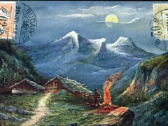 Landschaft Berge Künstlerkarte