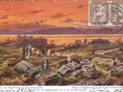 Ruinen vor Kapernaum am See Genezareth