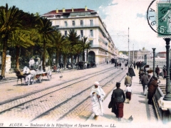 Alger Boulevard de la Republique et Square Bresson