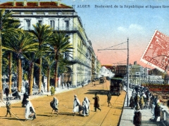 Alger Boulevard de la Republique et Square Bresson