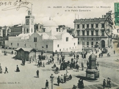 Alger Place du Gouvernement La Mosquee et la Palais Consulaire