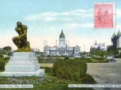 Buenos Aires Plaza del Congreso Estatua el Pensador de Rodin