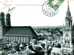 München Frauenkirche und neuer Rathausturm