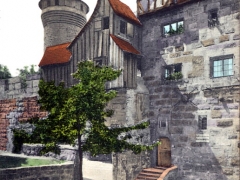 Nürnberg Eingang zur Burg mit Vestner Turm