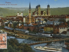 Passau Teilansicht an der Donauseite