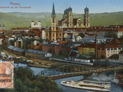 Passau Teilansicht an der Donauseite