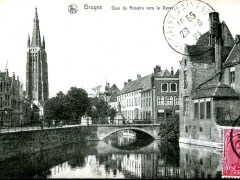 Bruges Quai du Rosaire vers le Dyver