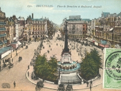 Bruxelles Place de Brouckere et Boulevard Anspach