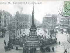 Bruxelles Place de Brouckere et Monument Anspach