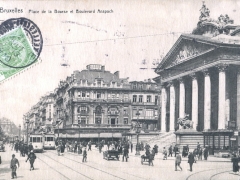 Bruxelles Place de la Bourse et Boulevard Anspach
