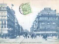 Bruxelles Place de la Bourse et Boulevard Anspach