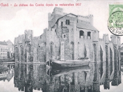 Gand Le chateau des Comtes depuis sa restauration 1907