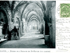 Gand Ruines de L'Abbaye de St Bavon un Cloitre
