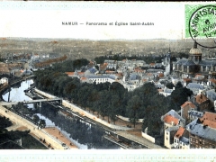 Namur Panorama et Eglise Saint Aubin