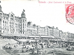 Ostende Hotel Continental et la Plage