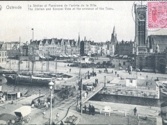 Ostende La Station et Panorama de l'entree de la Ville