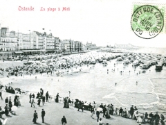 Ostende La plage a Midi