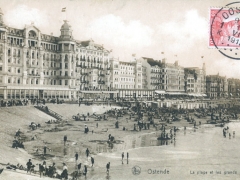 Ostende La plage et les grands hotels