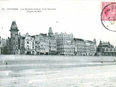 Ostende Les Grands Hotels et le Kursaal Digue de mer