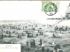 Ostende Les travailleurs de la plage
