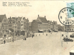 Ypres Ruines des Halles et Grand Place