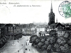 Aachen Kaiserplatz St Adalbertskirche u Panorama