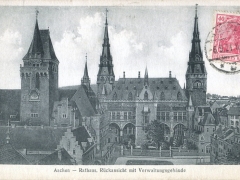Aachen Rathaus Rückansicht mit Verwaltungsgebäude