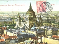Berlin Panorama mit Dom vom Rathaus gesehen