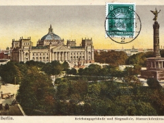 Berlin-Reichstagsgebäude-und-Siegessäule-Bismarckdenkmal