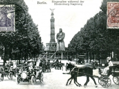 Berlin Siegesallee während der Hindenburg Nagelung