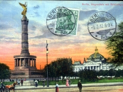 Berlin Siegessäule mit Reichtagsgebäude