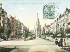 Berlin Tauenzienstrasse mit Kaiser Wilhelm Gedächtnis Kirche