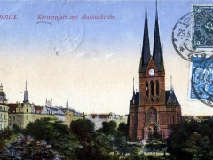 Chemnitz Körnerplatz mit Markuskirche