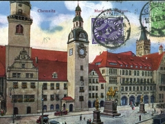 Chemnitz Markt mit Rathaus