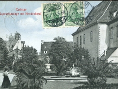 Colmar Lyceumsanlage mit Hirndenkmal