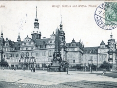 Dresden Königl Schloss und Wettin Obelisk