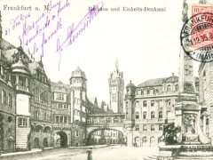 Frankfurt Main Rathaus und Einheitsdenkmal