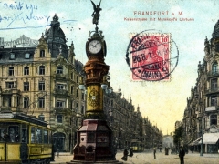 Frankfurt a M Kaiserstrasse mit Manskopf's Uhrturm