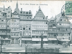 Frankfurt a M die 6 alten Häuser am Römerberg