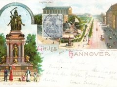 Hannover Gruss aus Cafe Kröpke Kriegerdenkmal