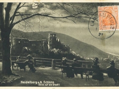 Heidelberg Schloss Blick auf die Stadt