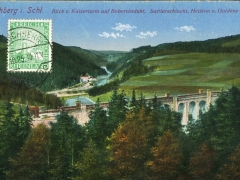 Hirschberg Blick vom Kaiserturm auf Boberviadukt Sattlerschlucht Heilikon