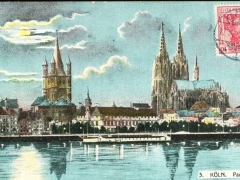 Köln Panorama Künstlerkarte